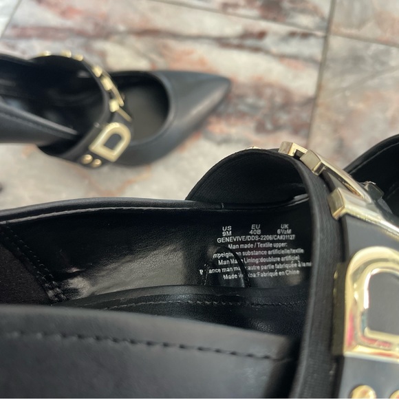 New DKNY Genevive Logo Stiletto Pump Heels Size 8.5 - Picture 6 of 10